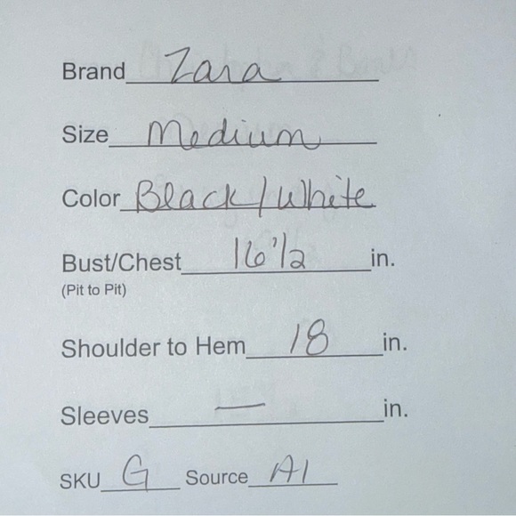 ZARA Black White Stripe Sleeveless V Neck Top Minimalist Classic Medium - Picture 6 of 6